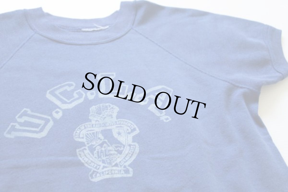画像2: 80s U.C.L.A. 半袖スウェット 青 (2)