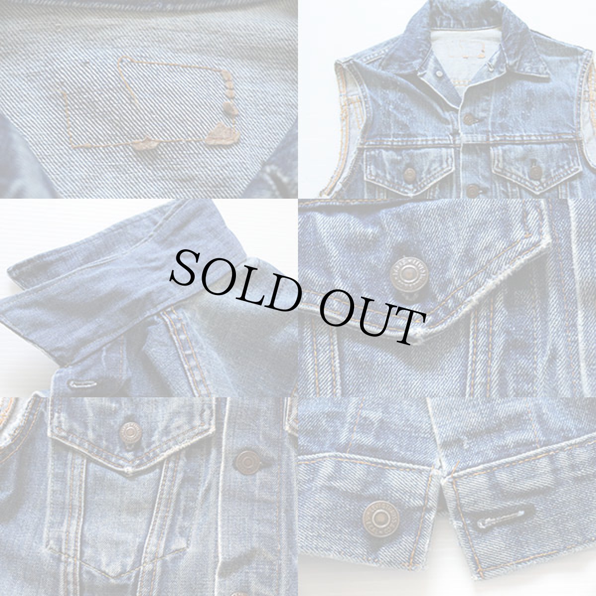 画像3: 70s USA製 Levi'sリーバイス 70505 カットオフ デニムベスト (3)