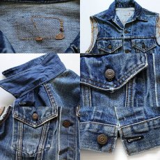 画像3: 70s USA製 Levi'sリーバイス 70505 カットオフ デニムベスト (3)