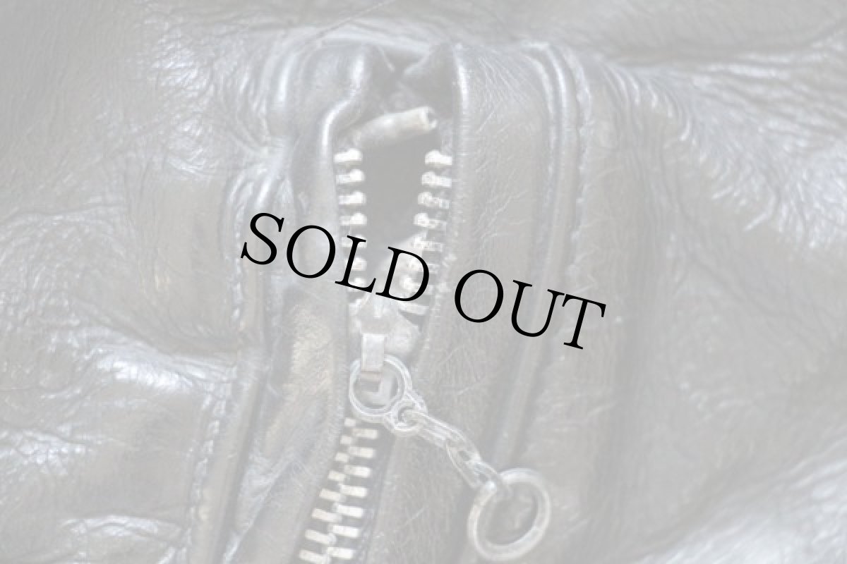 画像8: 70s gino leathers ダブルライダース レザージャケット 黒 10 (8)