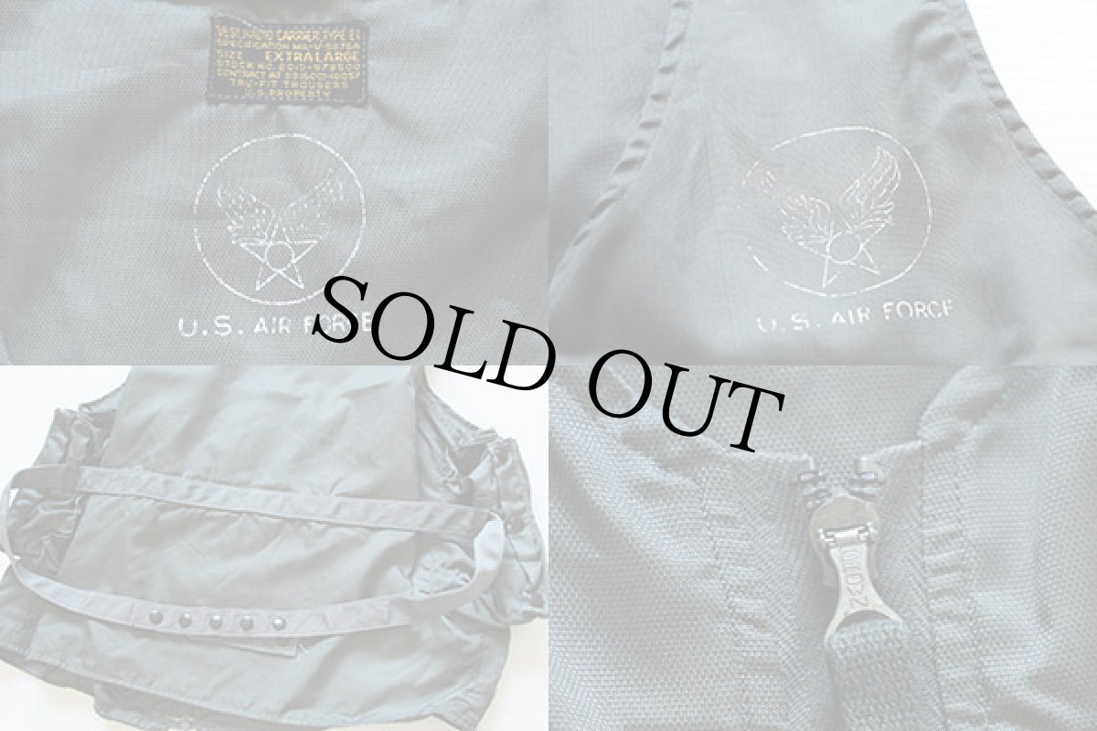 画像3: 50s 米軍 U.S.AIR FORCE E-1 ラジオベスト セージグリーン XL (3)