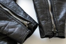 画像7: 70s gino leathers ダブルライダース レザージャケット 黒 10 (7)