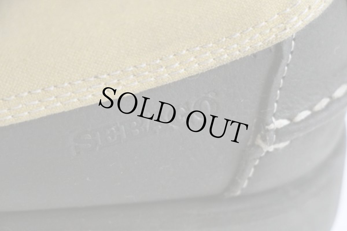 画像8: SEBAGOセバゴ×FILSONフィルソン レザー×ワックスコットン モカシンシューズ 黒×カーキ 9M★ティンクロス (8)