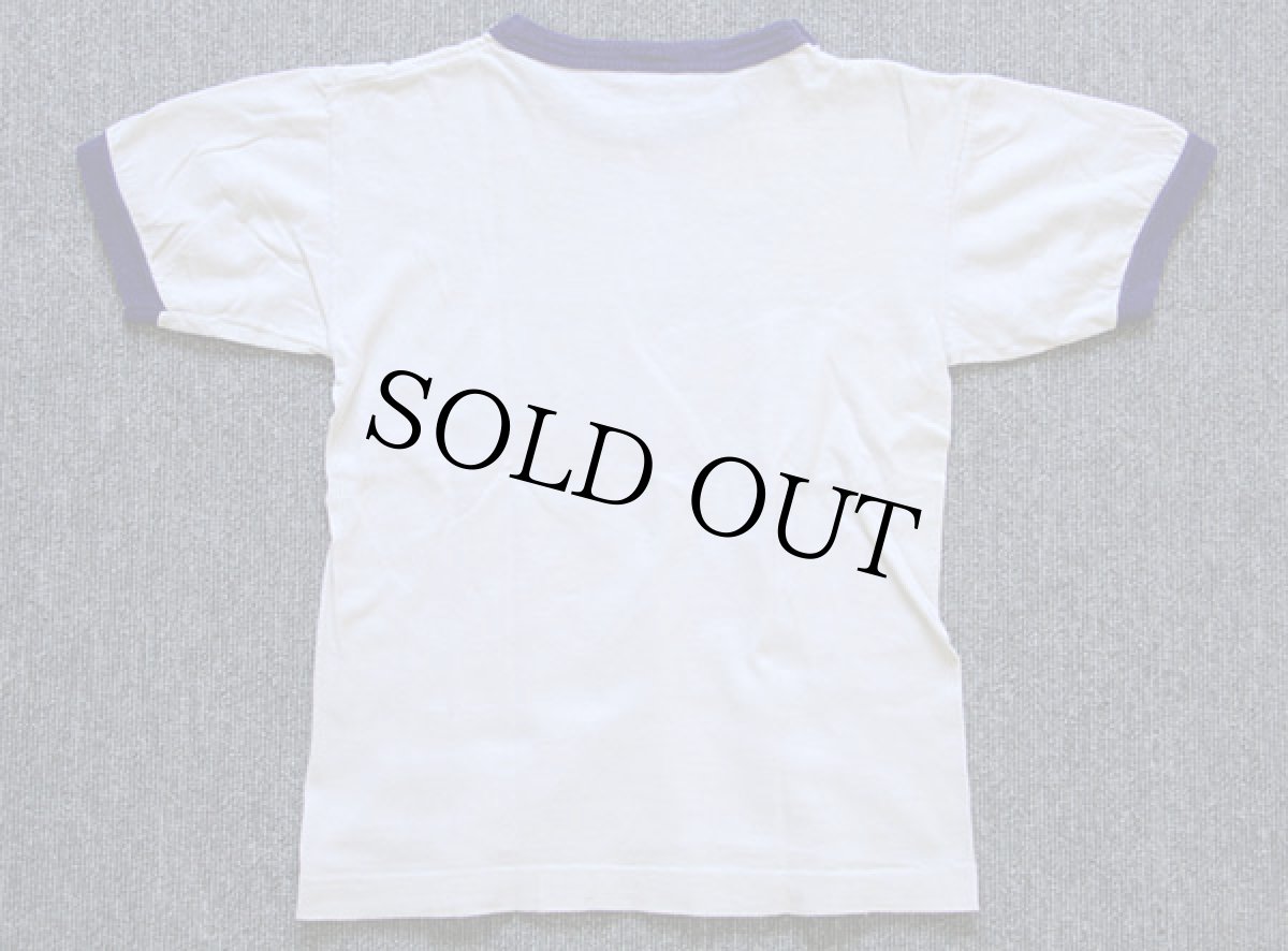 画像3: 70s USA製 Championチャンピオン HAPPINESS IS 染み込みプリント リンガーTシャツ キッズ M (3)