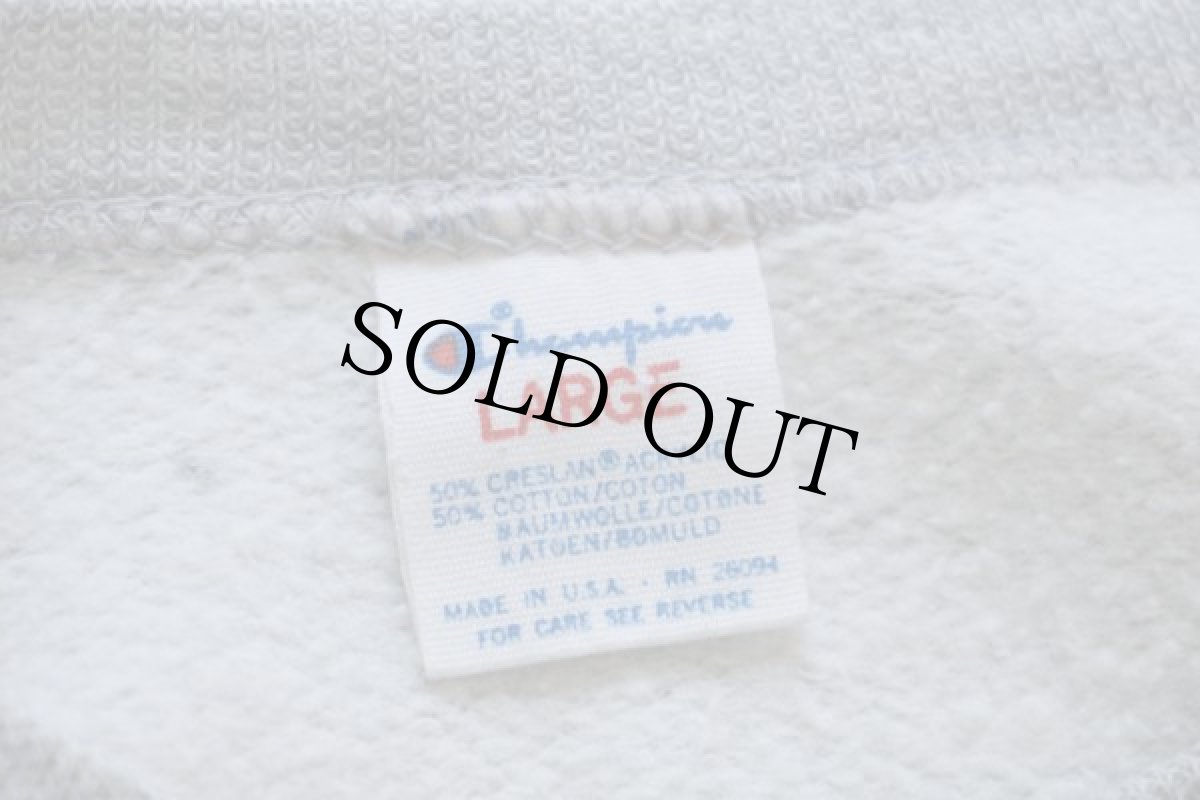 画像4: 80s USA製 Championチャンピオン TENAFLY タイガー 染み込みプリント スウェット 杢グレー L (4)