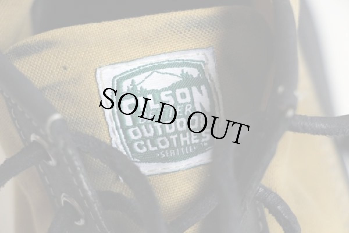 画像5: SEBAGOセバゴ×FILSONフィルソン レザー×ワックスコットン モカシンシューズ 黒×カーキ 9M★ティンクロス (5)