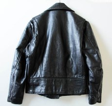 画像2: 70s gino leathers ダブルライダース レザージャケット 黒 10 (2)