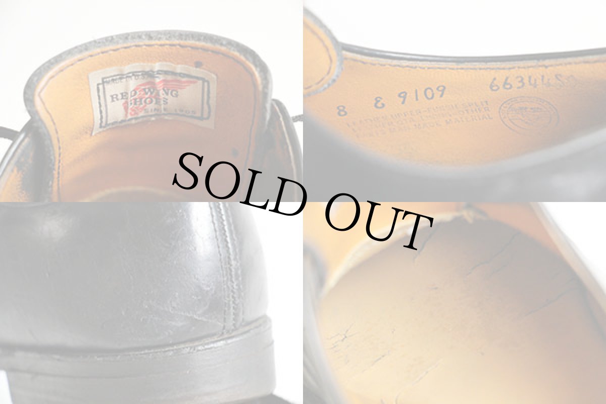 画像5: 80s USA製 REDWINGレッドウイング 9109 レザーシューズ 黒 8E (5)