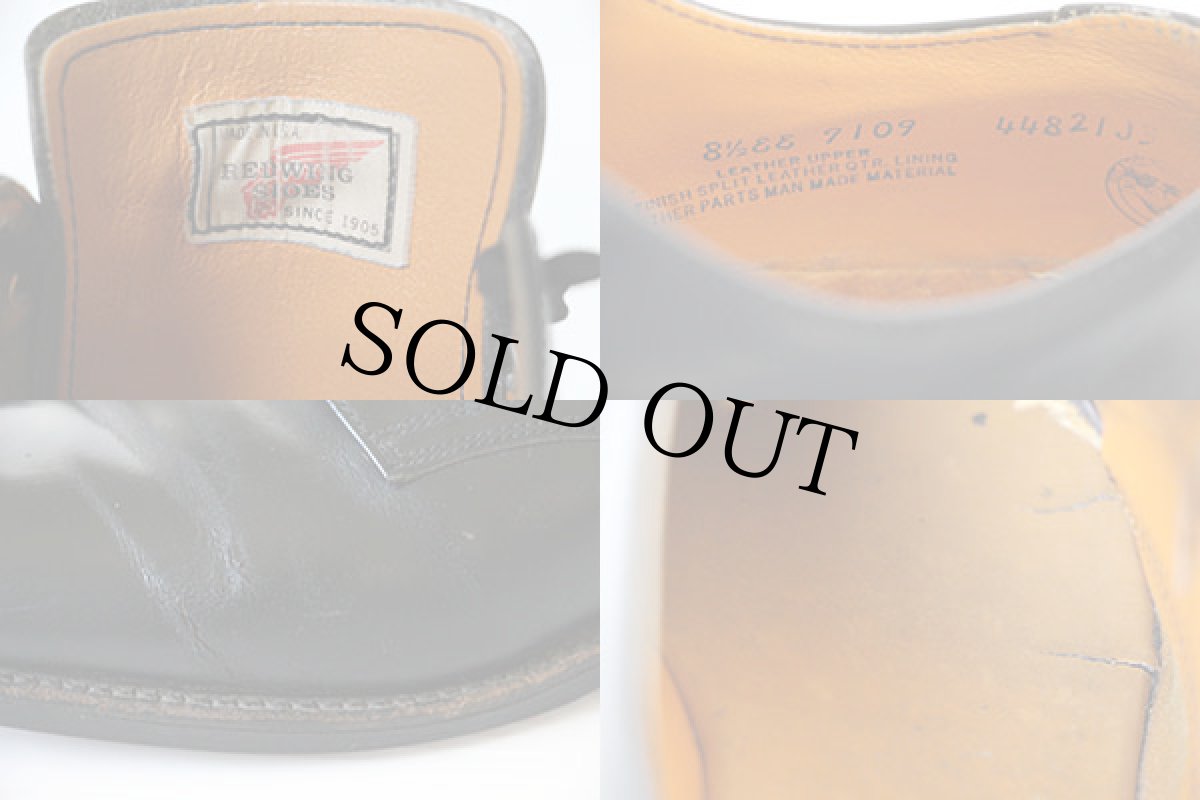 画像5: 80s USA製 REDWINGレッドウイング 9109 レザーシューズ 黒 8.5EE (5)