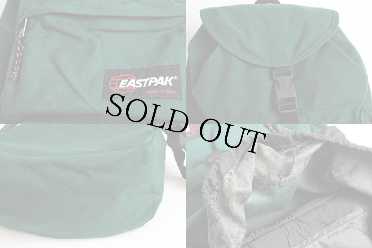画像3: 90s USA製 EASTPAKイーストパック ナイロン リュックサック 緑 (3)