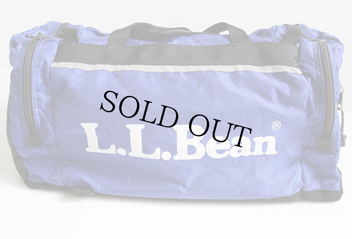 画像2: 90s L.L.Bean 3WAY ナイロン ダッフルバッグ 青 (2)
