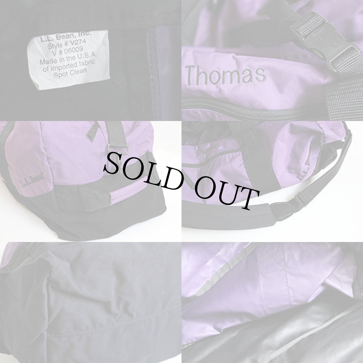 画像3: 90s USA製 L.L.Bean アドベンチャー ダッフルバッグ 紫×黒 (3)