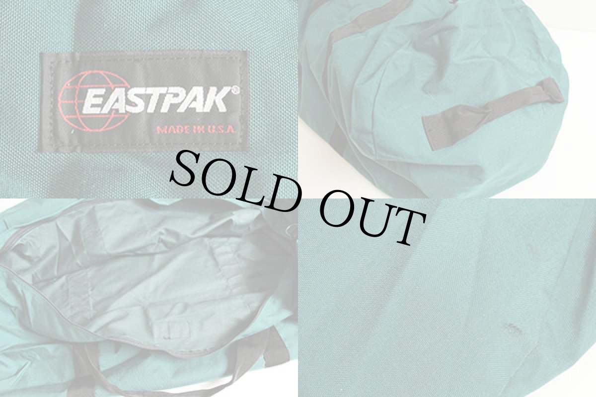 画像3: 90s USA製 EASTPAKイーストパック ナイロン ダッフルバッグ 緑 (3)