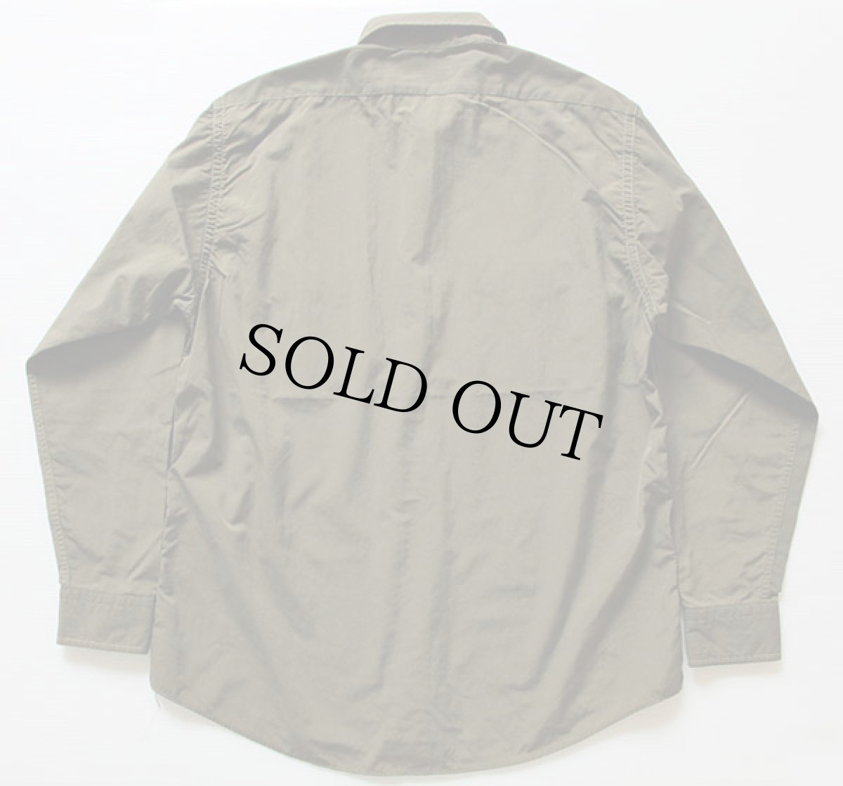 画像2: 80s USA製 L.L.Bean ナイロン サファリシャツ オリーブ L (2)