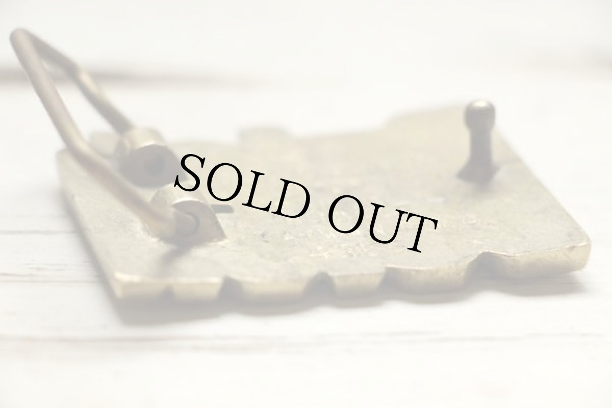 画像3: 70s BARON BUCKLE Butch ネーム ブラス バックル (3)