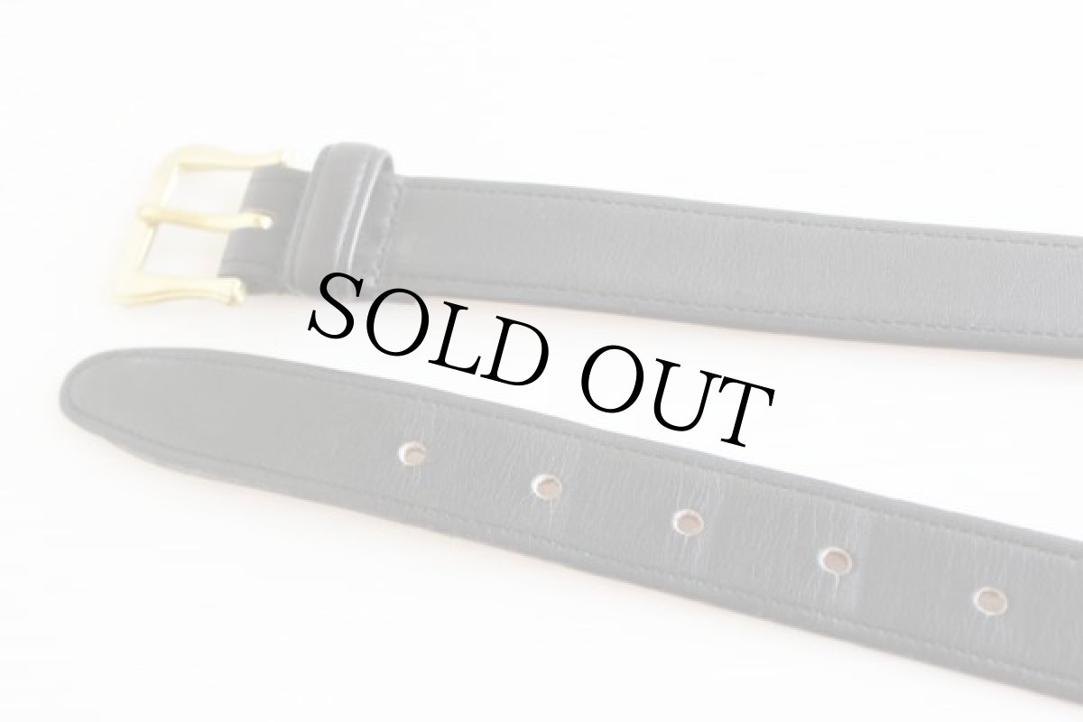 画像2: USA製 COACHコーチ カウハイド レザーベルト 黒 M★867  (2)