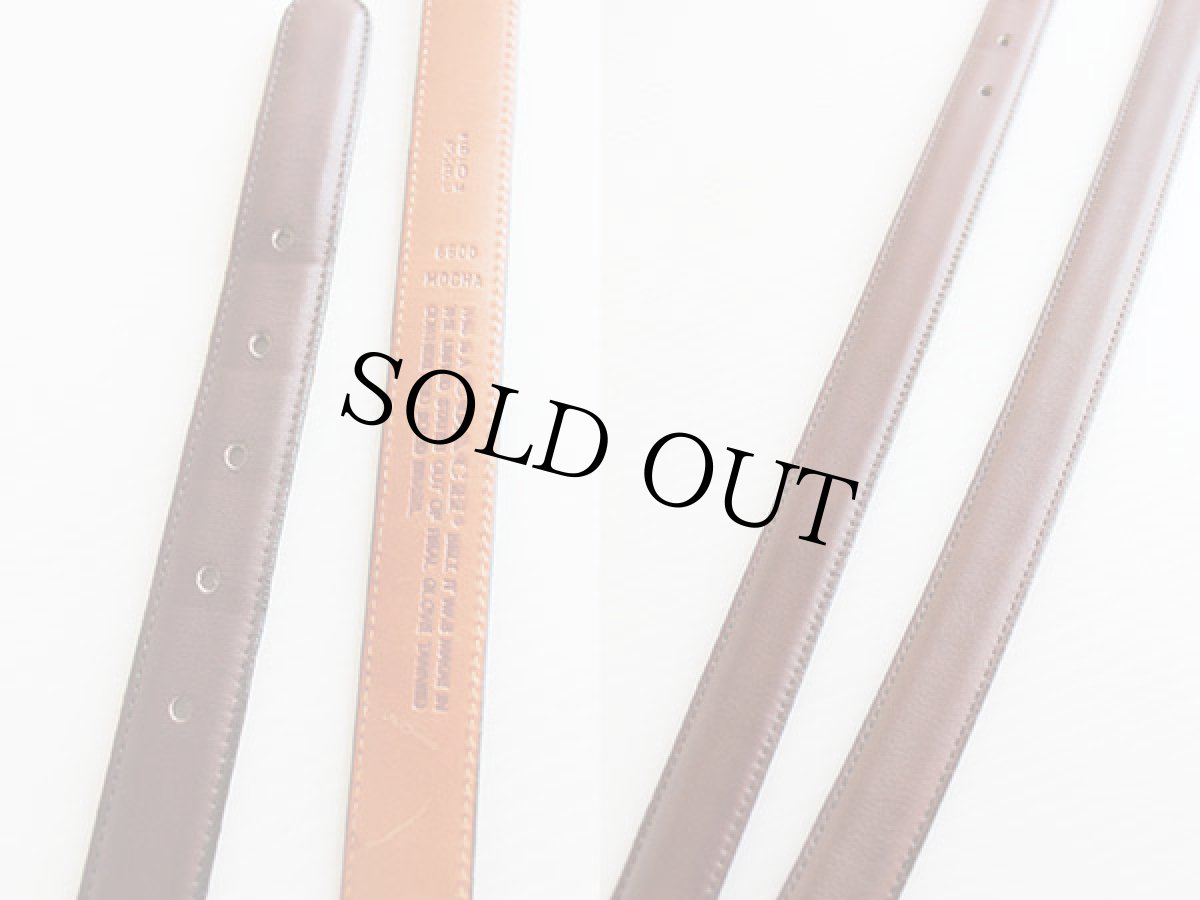 画像3: USA製 COACHコーチ カウハイド レザーベルト モカ 36/90★866 (3)