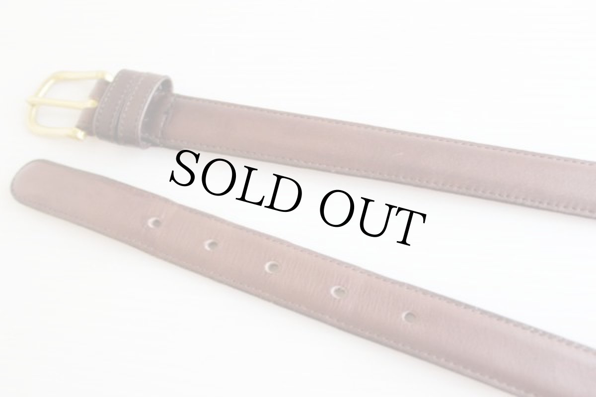 画像2: USA製 COACHコーチ カウハイド レザーベルト モカ 36/90★866 (2)