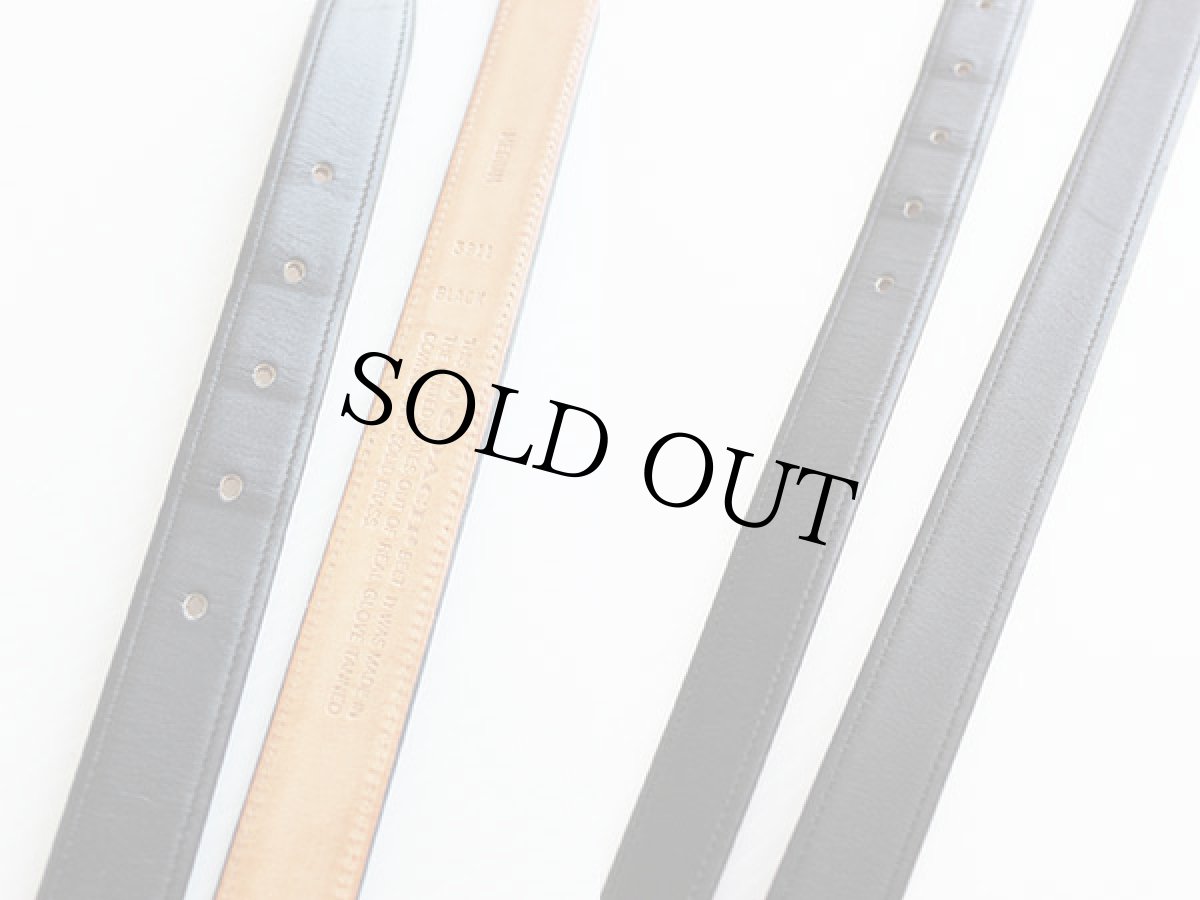 画像3: USA製 COACHコーチ カウハイド レザーベルト 黒 M★867  (3)