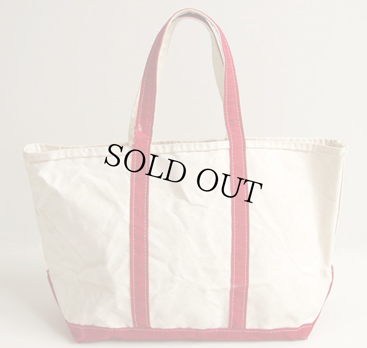 画像2: 90s L.L.Bean BOAT AND TOTE キャンバス トートバッグ 赤 L★ラージ (2)