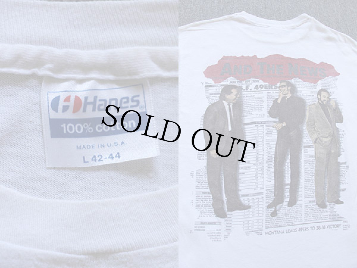 画像3: 80s USA製 Hanes HUEY LEWIS & THE NEWS コットンTシャツ 白 L (3)