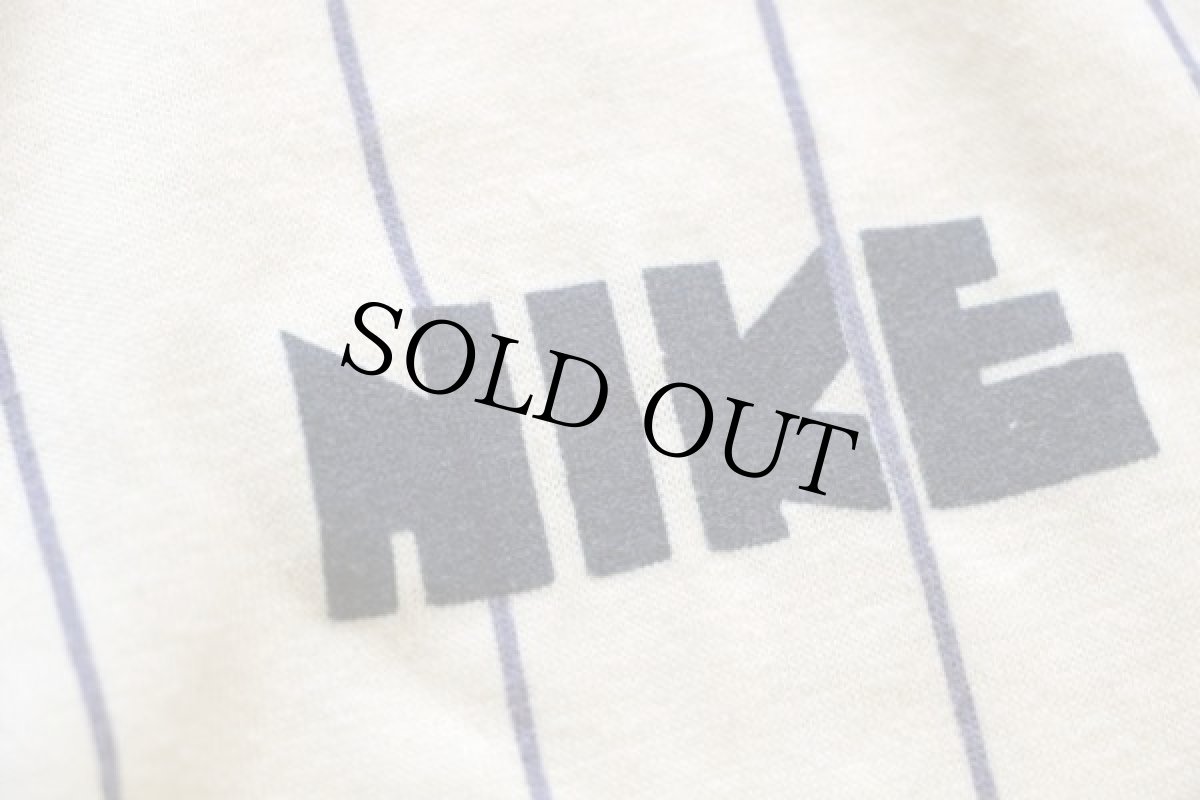 画像5: 70s USA製 NIKEナイキ ゴツナイキ ストライプ ヘンリーネック 七分袖 Tシャツ クリーム×紺 L (5)