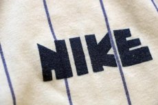 画像5: 70s USA製 NIKEナイキ ゴツナイキ ストライプ ヘンリーネック 七分袖Tシャツ クリーム×紺 L (5)