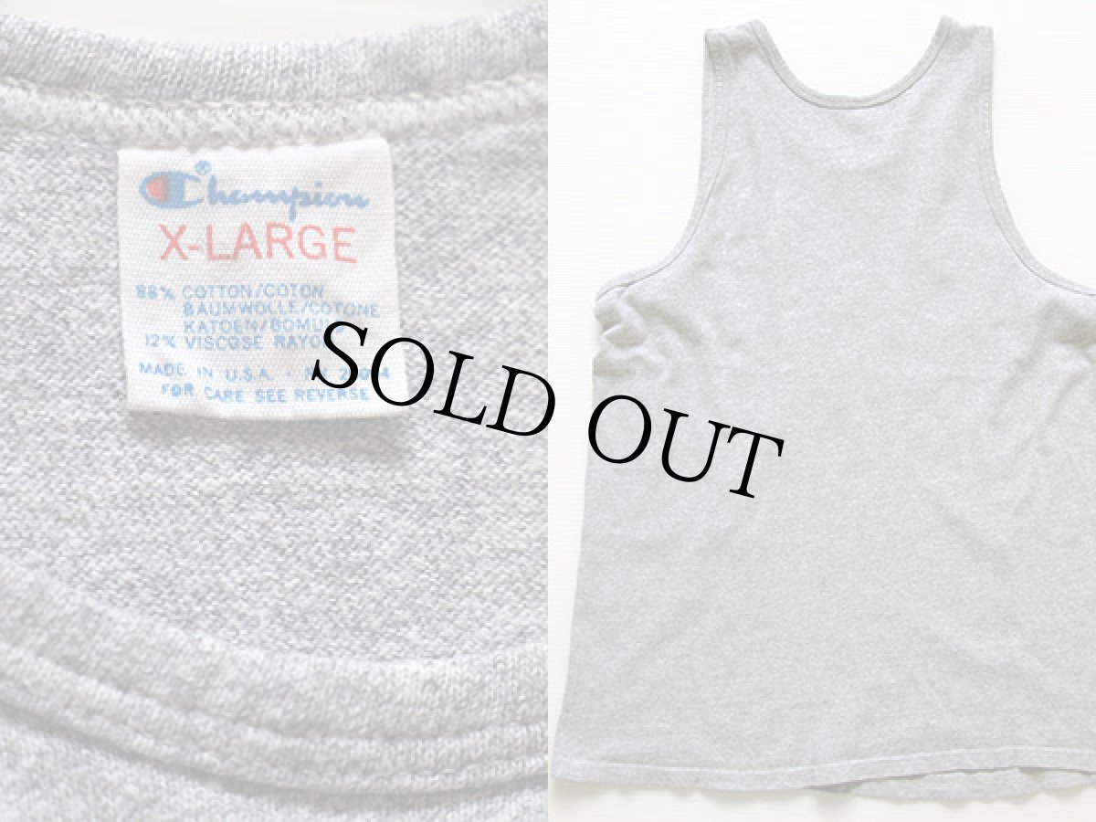 画像3: 80s USA製 Championチャンピオン OKOBOJI 88/12 タンクトップ 杢グレー XL (3)