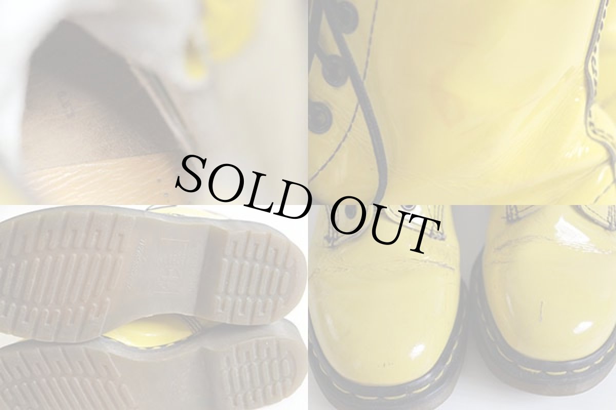 画像3: 英国製 DR.MARTENSドクターマーチン 8ホールブーツ パテント イエロー UK5 (3)