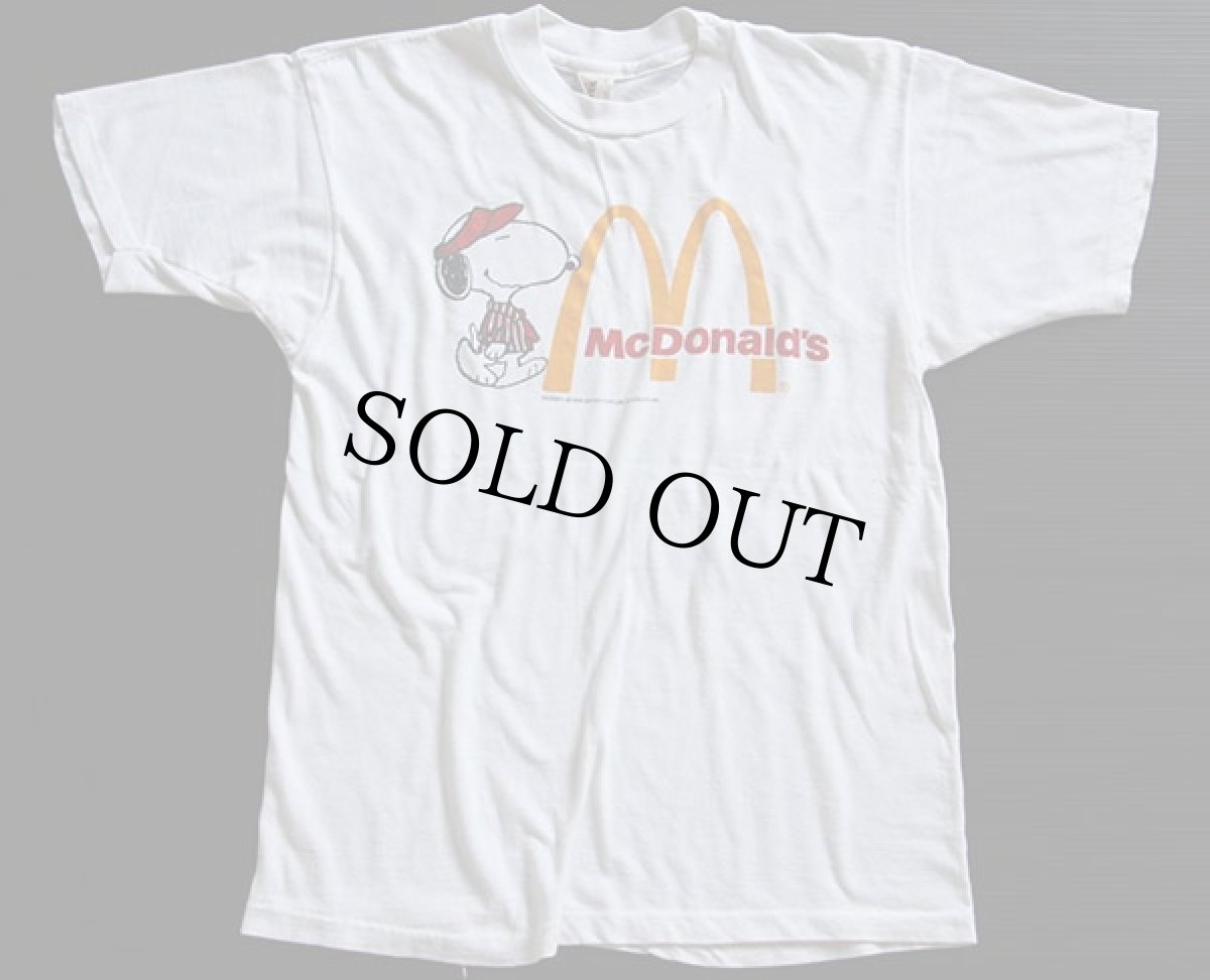 画像2: 80s McDonald'sマクドナルド×スヌーピー Tシャツ 白 M (2)