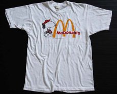 画像2: 80s McDonald'sマクドナルド×スヌーピー Tシャツ 白 M (2)