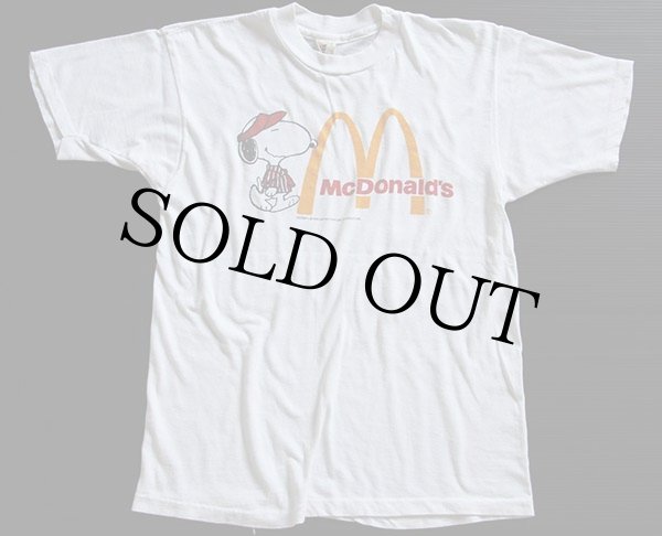 80s McDonald'sマクドナルド×スヌーピー Tシャツ 白 M