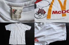 画像3: 80s McDonald'sマクドナルド×スヌーピー Tシャツ 白 M (3)