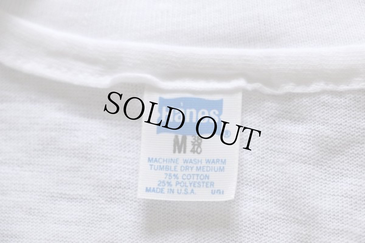 画像5: デッドストック★70s USA製 Hanes MICHELOB BEER 染み込みプリント Tシャツ 白 M (5)