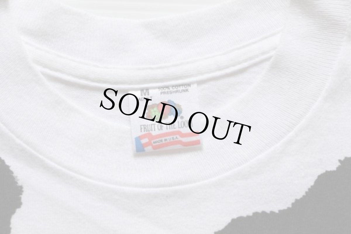 画像4: 90s USA製 牛柄 オールオーバープリント コットンTシャツ 白x黒 M (4)