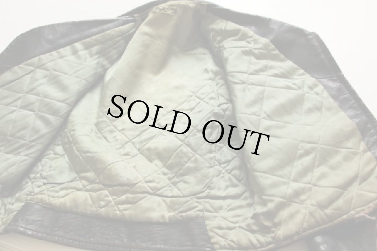 画像8: 50s UNKNOWN ダブルライダース ホースハイド レザージャケット 黒 (8)