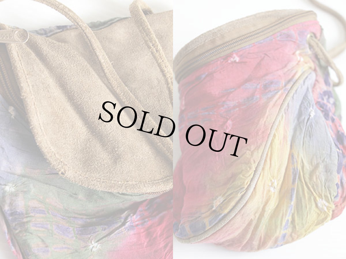 画像3: タイダイ染めxスエードレザー ショルダーバッグ (3)