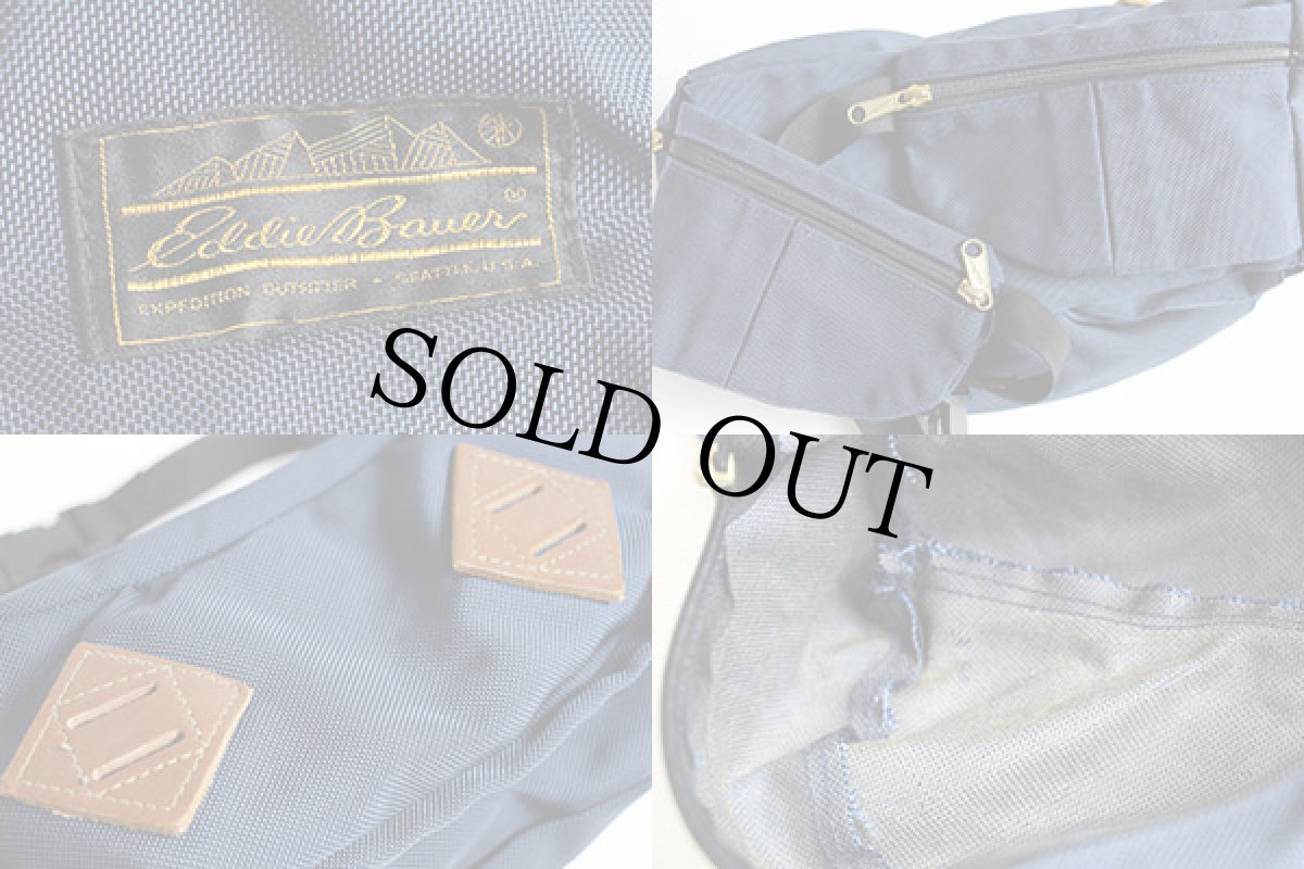 画像3: 80s EddieBauerエディーバウアー ナイロン ウエストバッグ 紺 (3)