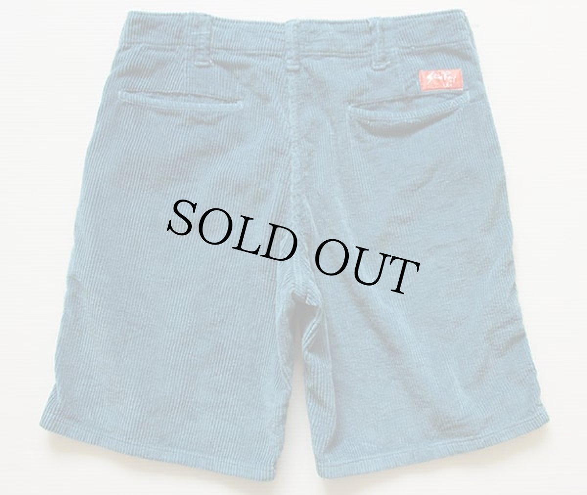 画像2: 90s USA製 Stan Ray 太畝 コーデュロイ ショートパンツ 青緑★ショーツ (2)