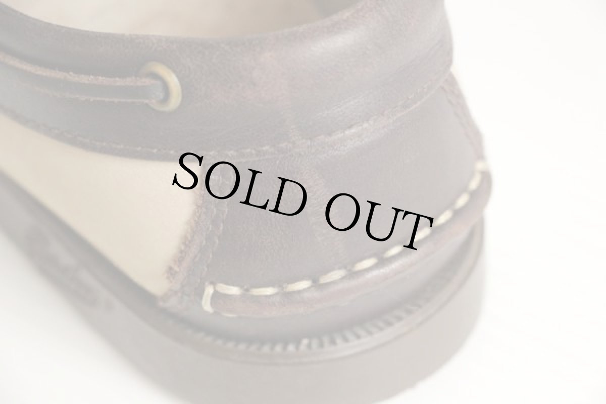 画像8: フランス製 Parabootパラブーツ ツートン モカシン ヌバック レザー デッキシューズ (8)