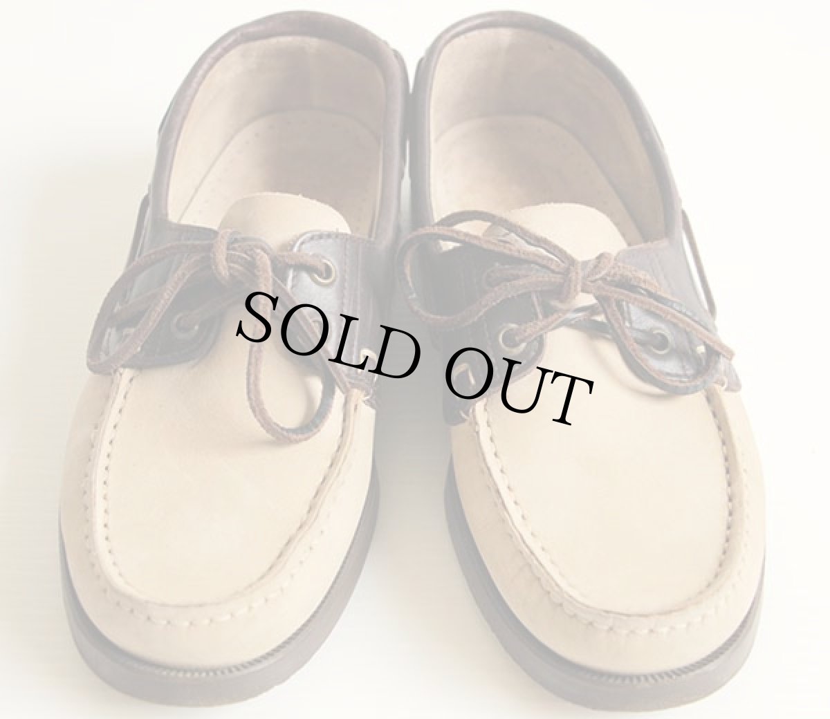 画像3: フランス製 Parabootパラブーツ ツートン モカシン ヌバック レザー デッキシューズ (3)