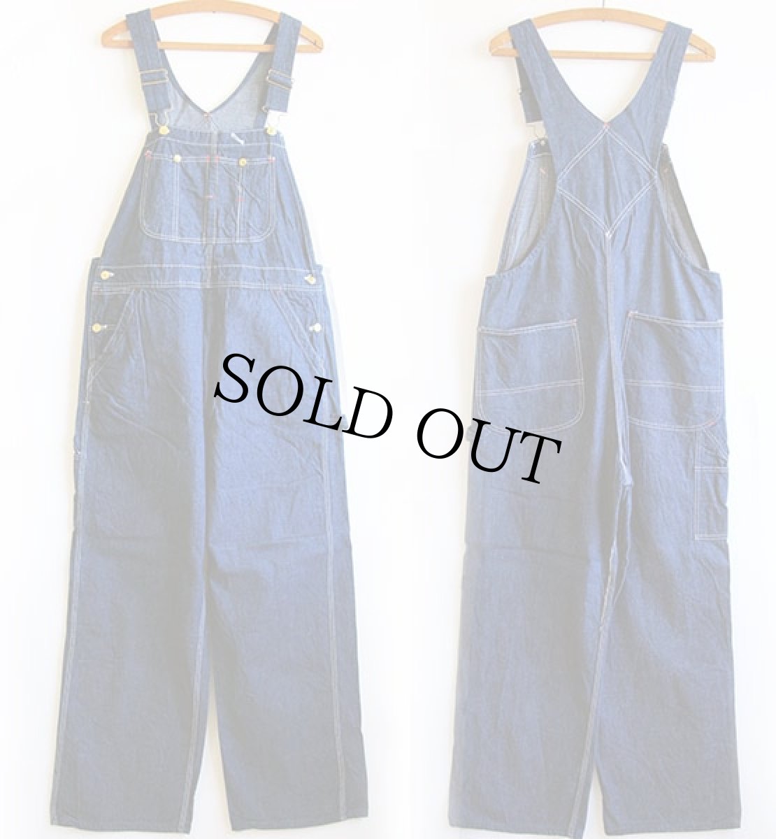 画像2: 60s UNION MADE インディゴ デニム オーバーオール (2)