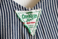 画像4: 60s OSHKOSH B'GOSH エプロン付き ヒッコリー ストライプ ダブルニー オーバーオール (4)