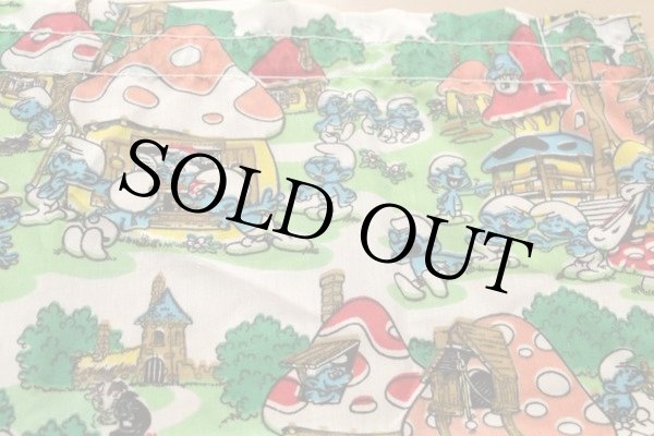 ビンテージ SMURF キング スマーフ 染み込みプリント 生地