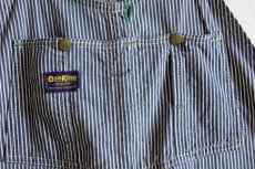 画像3: 60s OSHKOSH B'GOSH エプロン付き ヒッコリー ストライプ ダブルニー オーバーオール (3)