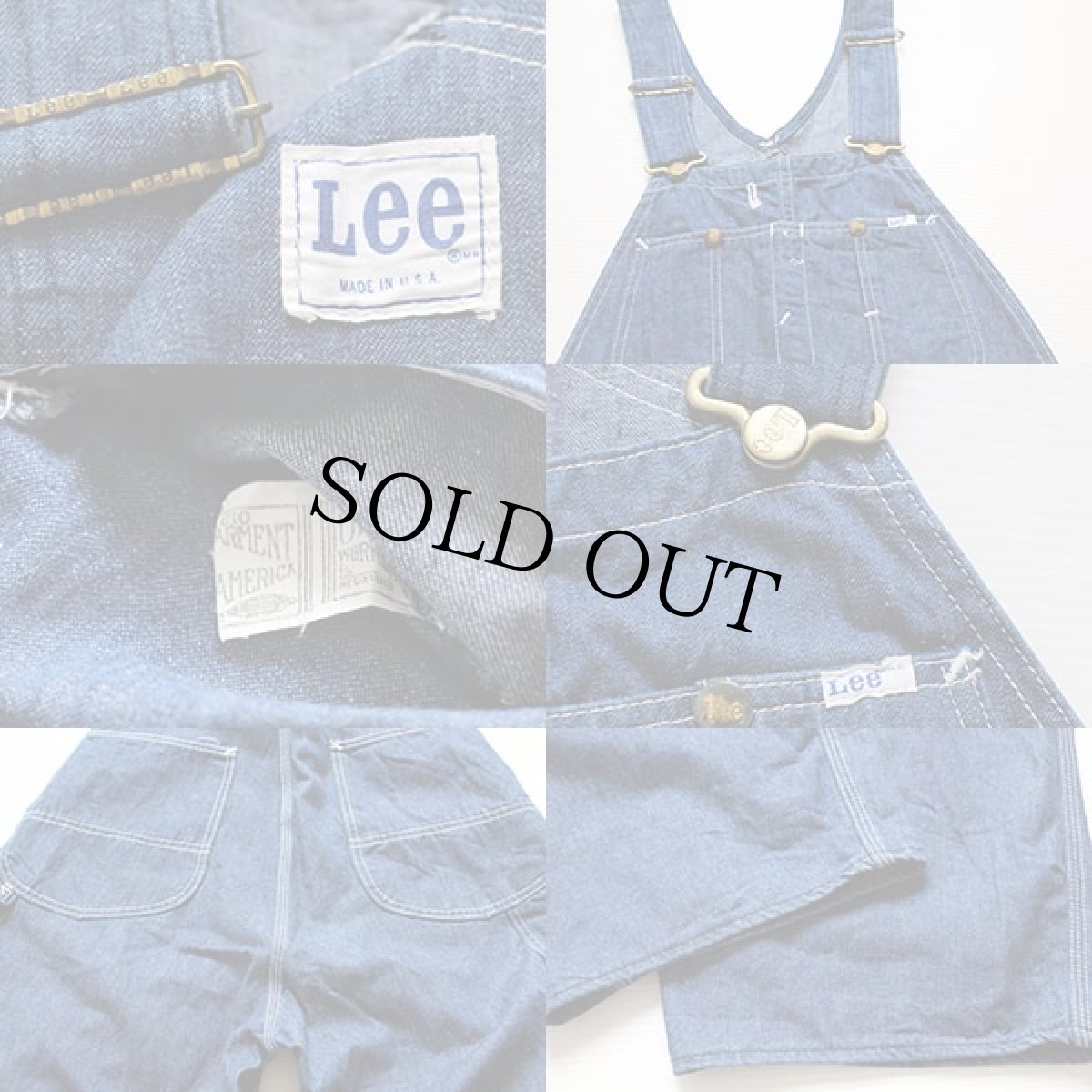 画像3: 70s USA製 Leeリー デニム オーバーオール (3)