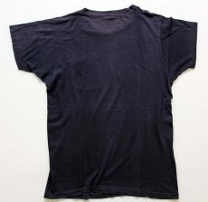 画像3: 70s USA製 FRUIT OF THE LOOM 無地 コットン ポケットTシャツ 黒 M (3)