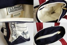 画像3: USA製 L.L.Bean BOAT AND TOTE ヨット柄 キャンバス トートバッグ ジップトップ ミニ (3)