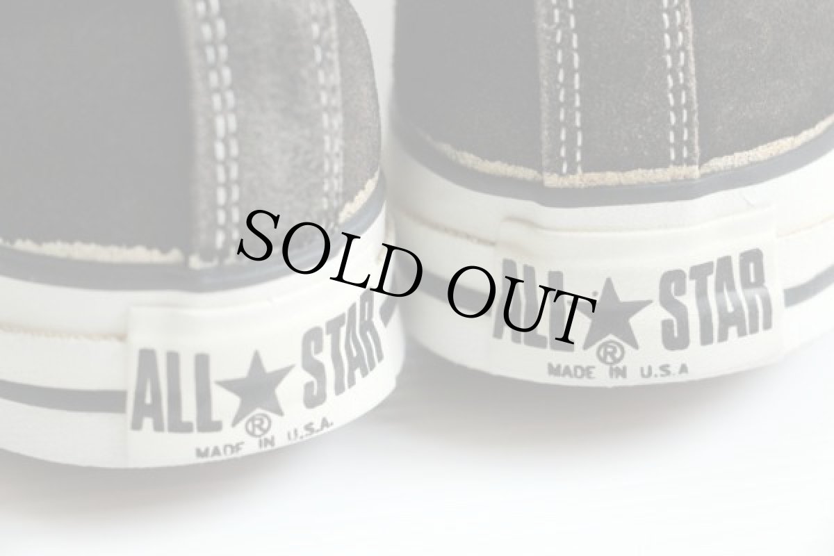 画像4: 90s USA製 CONVERSEコンバース ALL STARオールスター スエードレザー Low 黒 6.5 (4)