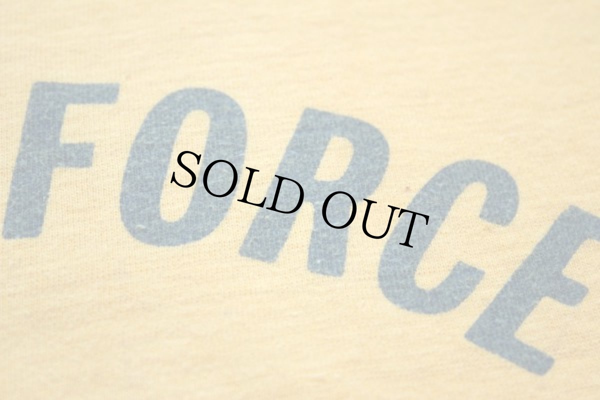 画像5: 60s U.S. AIR FORCE 染み込みプリント コットンTシャツ 黄 (5)